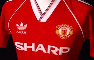 Manchester United Adidas jersey sponsored by Sharp