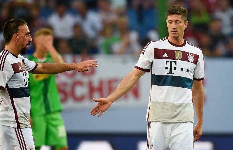 Ribery and Lewandowski in Bayern Munchen pre-season 2014-15