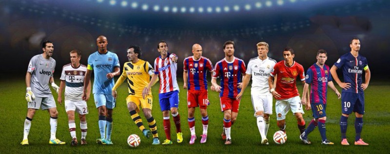 UEFA Champions League team of the year graphic poster