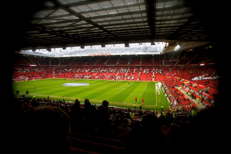 Old Trafford view from the stands