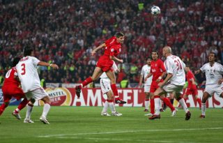 Steven Gerrard header goal in Istanbul, in Liverpool 3-3 AC Milan, in the 2005 Champions League Final