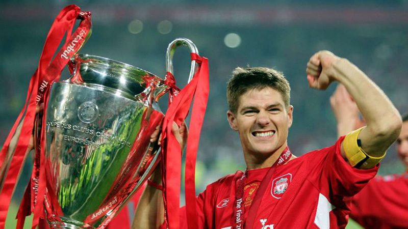 Steven Gerrard wins the Champions League for Liverpool in 2005
