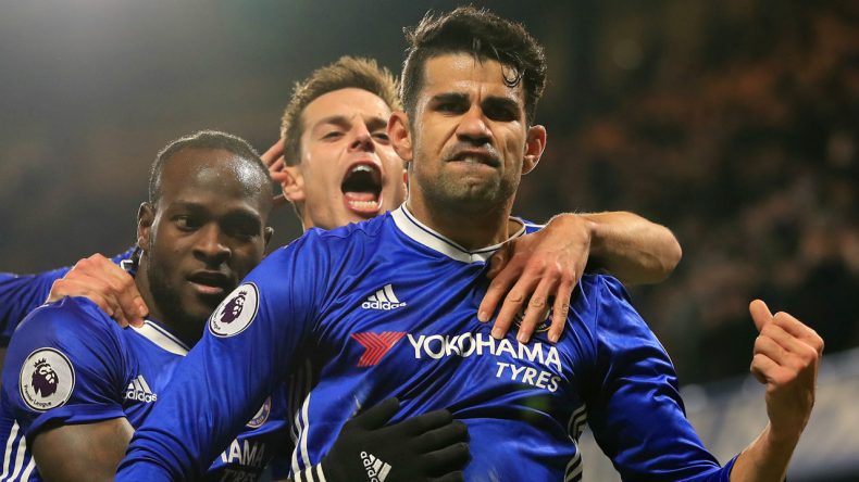 Diego Costa celebrates goal for Chelsea