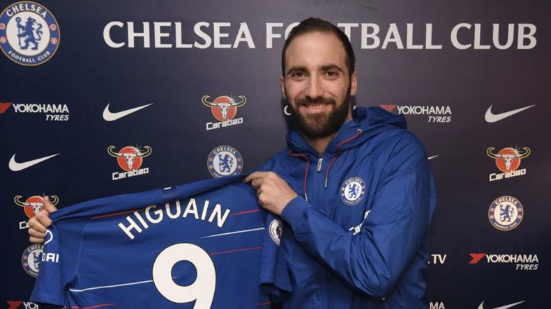Gonzalo Higuaín signs for Chelsea in 2019