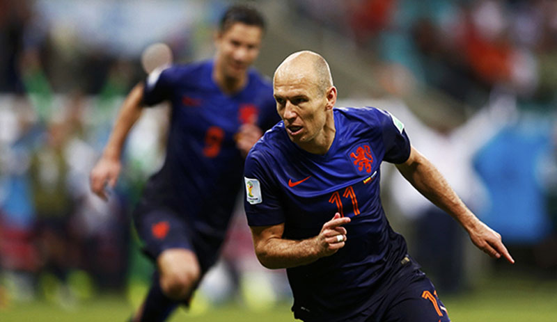 Arjen Robben in Netherlands vs Spain, in the FIFA World Cup 2014