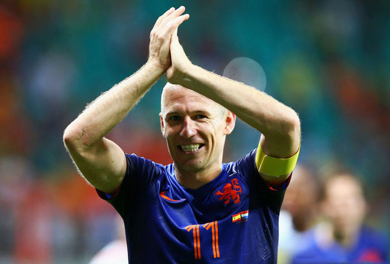 Arjen Robben, Netherlands MVP against Spain, in the World Cup 2014