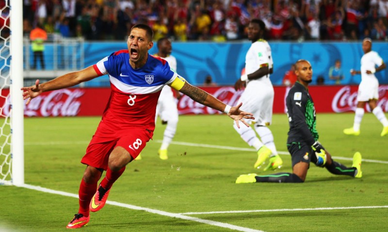 Clint Dempsey fastest goal in the 2014 FIFA World Cup, in USA vs Ghana