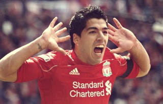 Luis Suárez Liverpool goal celebration