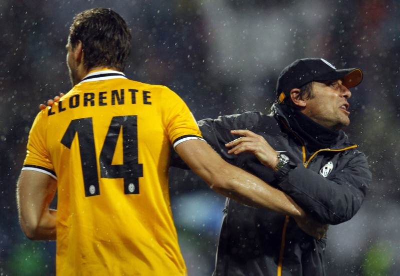 Antonio Conte and Fernando Llorente