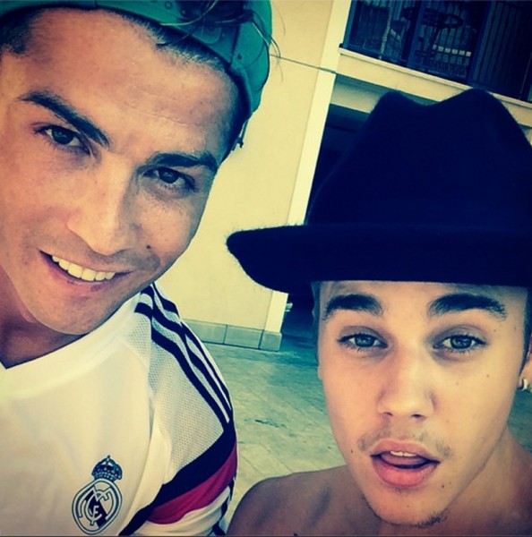 Cristiano Ronaldo and Justin Bieber photo