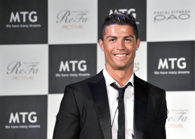 Cristiano Ronaldo attending a publicity event in Tokyo, Japan