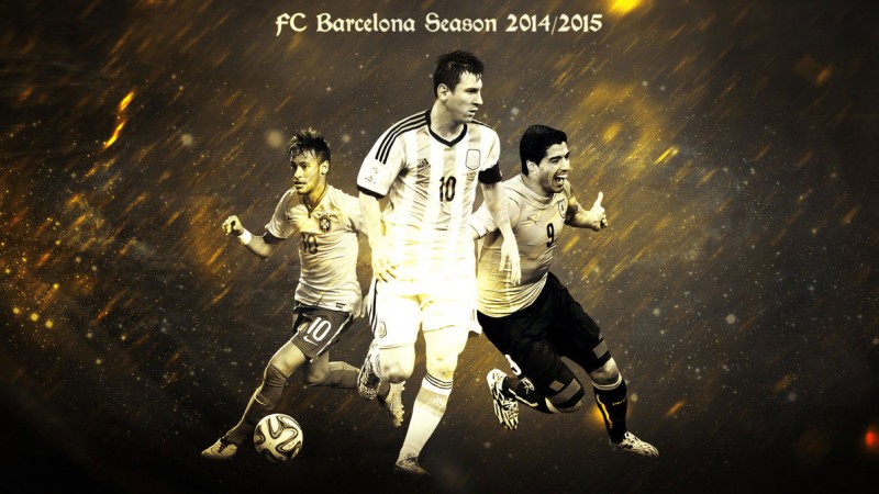FC Barcelona wallpaper - Neymar, Messi and Luis Suárez