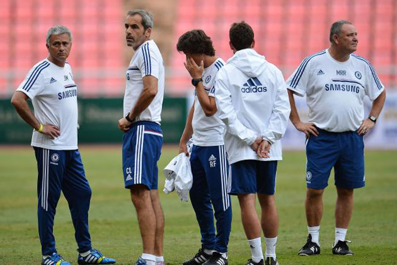José Mourinho in Chelsea's pre-season training