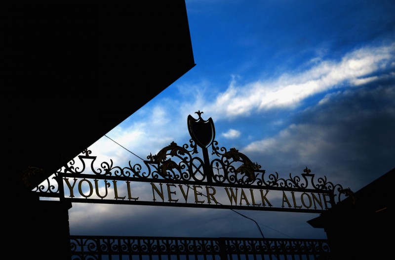 Liverpool You will never walk alone, Anfield gate