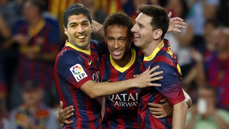 Luis Suarez, Messi and Neymar, in FC Barcelona 2014-2015