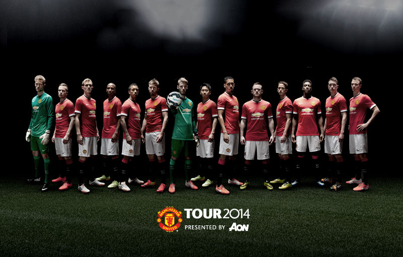 Manchester United squad for the pre-season 2014-2015