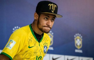 Neymar in the press-conference after his World Cup injury
