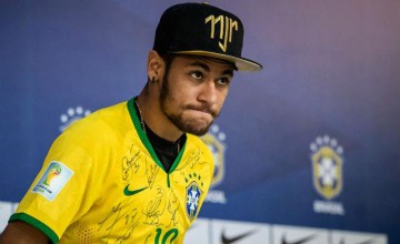 Neymar in the press-conference after his World Cup injury
