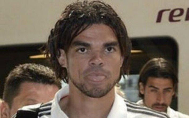 Pepe with a playmobile haircut style, in Real Madrid