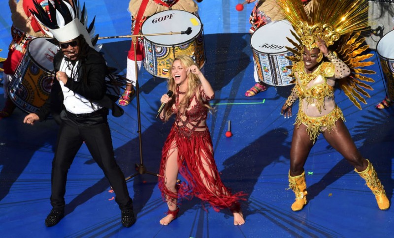 Shakira's stage performance in the FIFA World Cup 2014 final