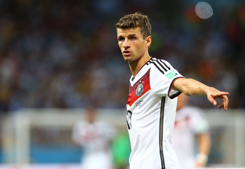 Thomas Muller, in Germany's FIFA World Cup final