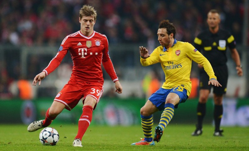 Toni Kroos vs Santi Cazorla, in Bayern Munich vs Arsenal