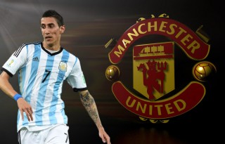 Angel Di María in a Manchester United wallpaper