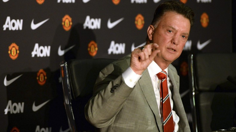 Louis Van Gaal in a Manchester United press conference