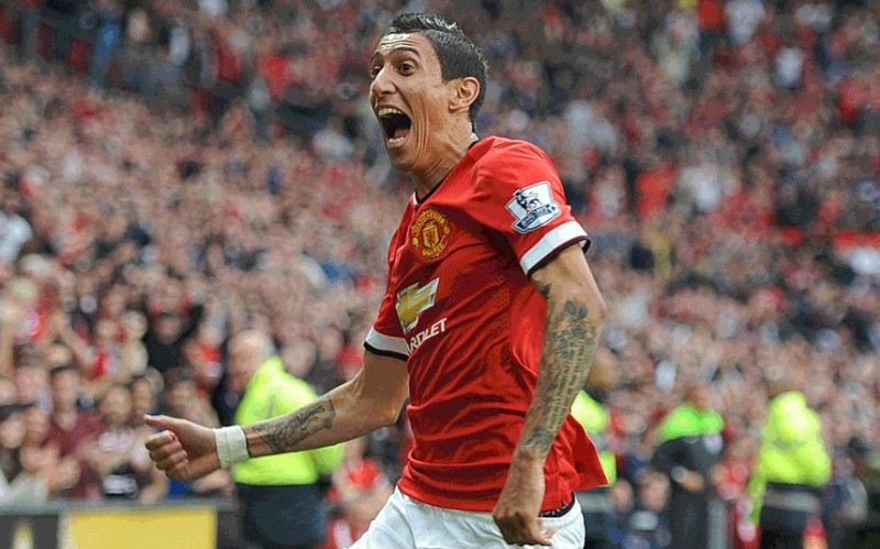 Angel Di María in a Manchester United shirt 2014-2015