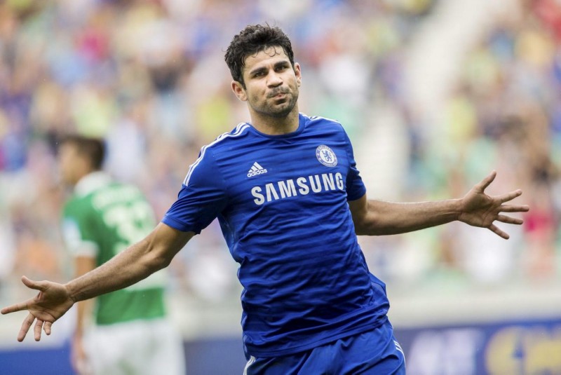 Diego Costa in a Chelsea shirt 2014-2015