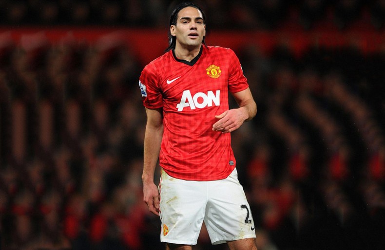 Falcao wearing Manchester United jersey 2014-15