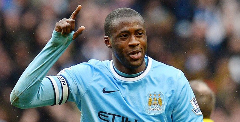 Yaya Touré in a Manchester City jersey 2014-2015