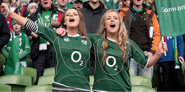 Irish hot female fans in the stadium