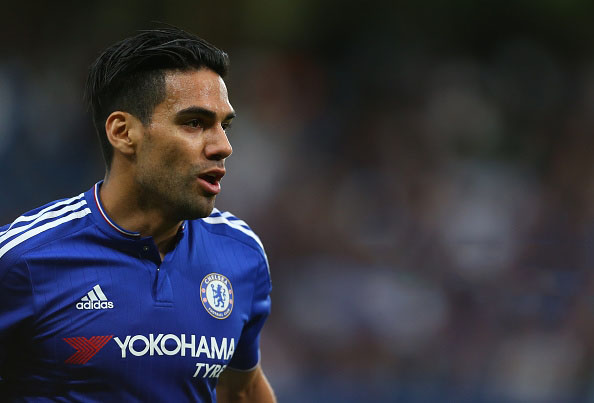 Falcao playing for Chelsea in 2015-16
