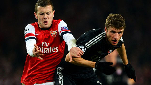 Ramsey vs Muller in a tie between Arsenal and Bayern Munich