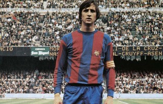 Johan Cruyff as Barcelona captain