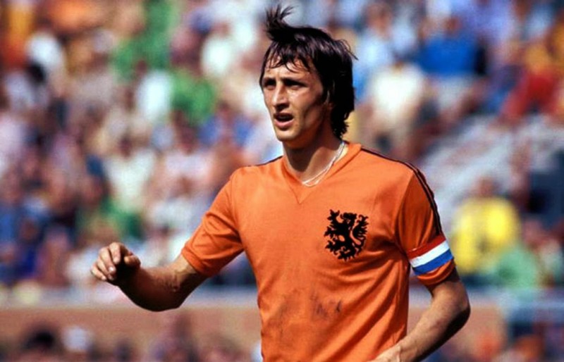 Johan Cruyff playing for the Netherlands