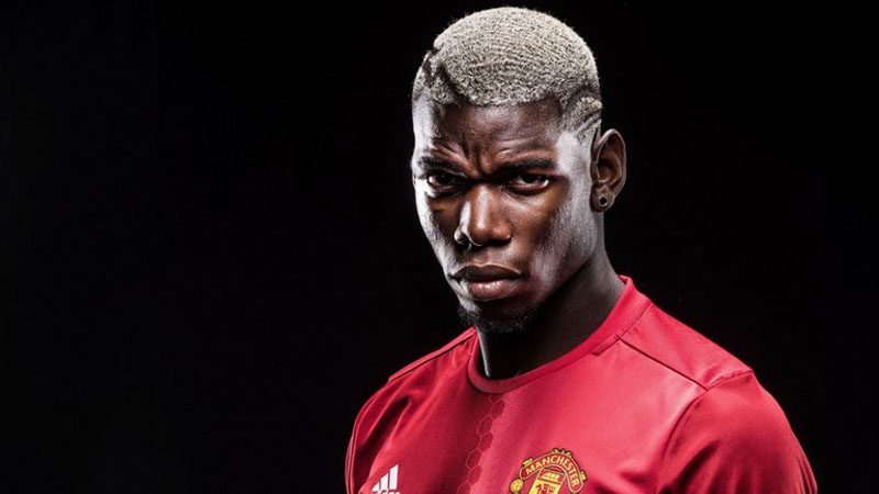Paul Pogba photo after signing for Manchester United in 2016