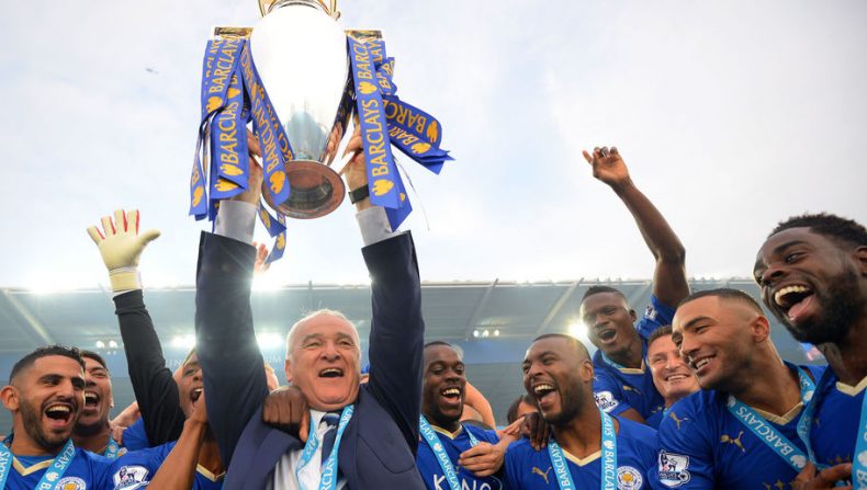Leicester City and Ranieri Premier League champions in 2016