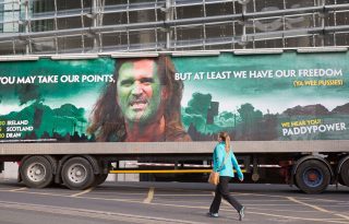 Paddy Power truck advert, you may take our points, but at least we have our freedom- Braveheart