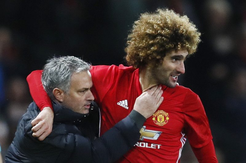 José Mourinho and Fellaini in Manchester United