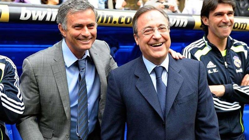 José Mourinho and Florentino Pérez in Madrid