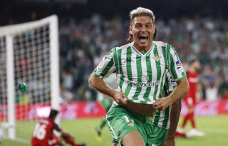 Joaquin after scoring for Betis FC